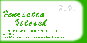 henrietta vilcsek business card